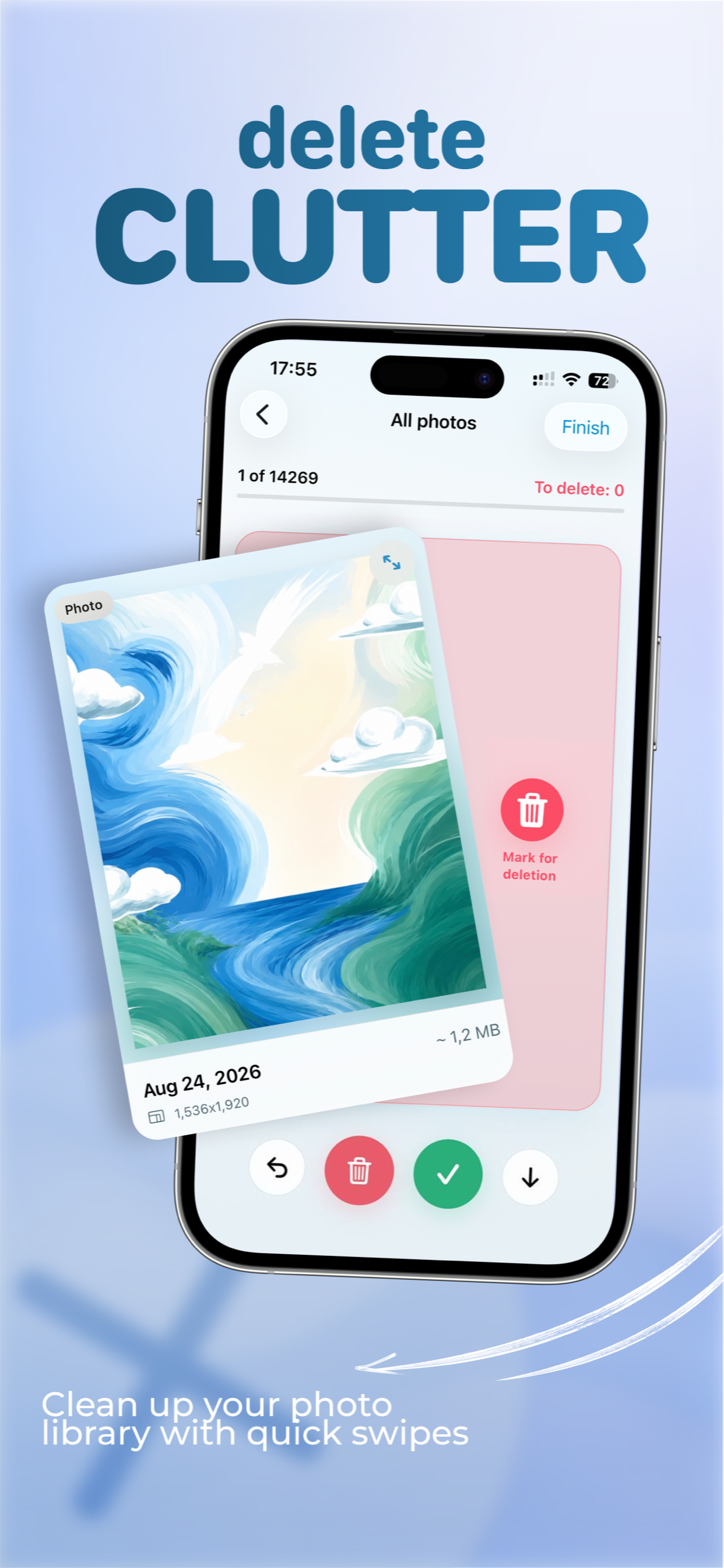 OnlyKeep: clean up your photo library with quick swipes